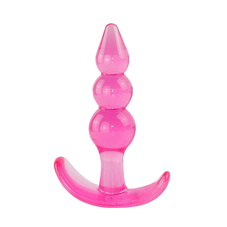 3 ball anchor jelly butt plug pink